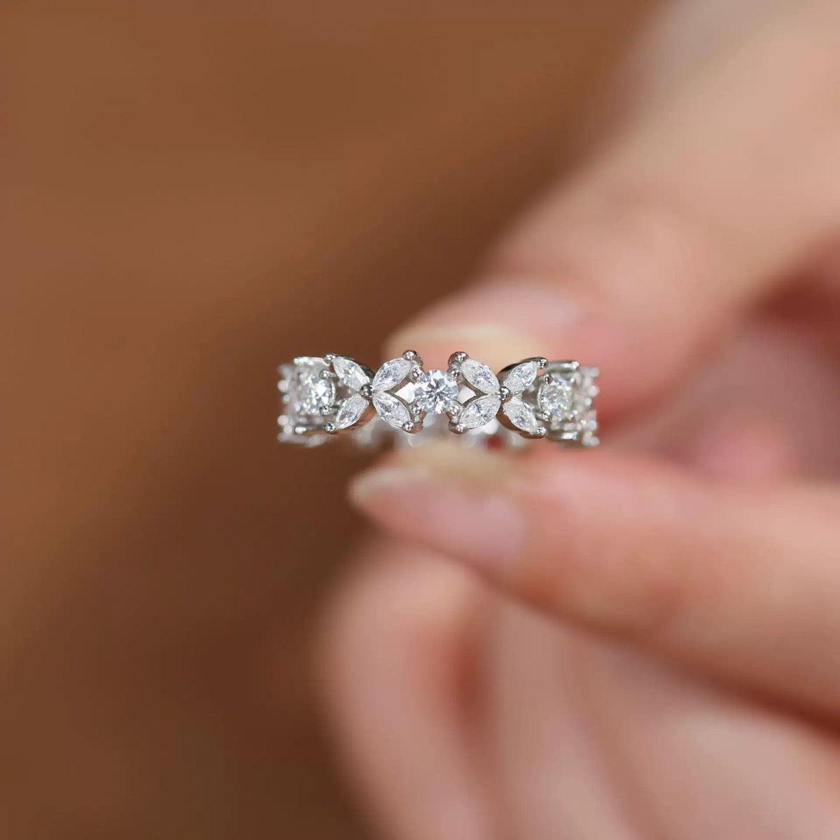 Moissanite Butterfly Band