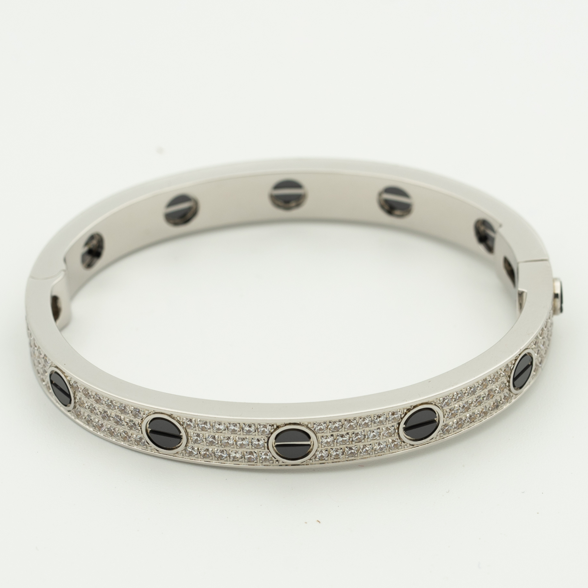 CARTIER LOVE BRACELET 6.1MM DIAMOND-CERAMIC