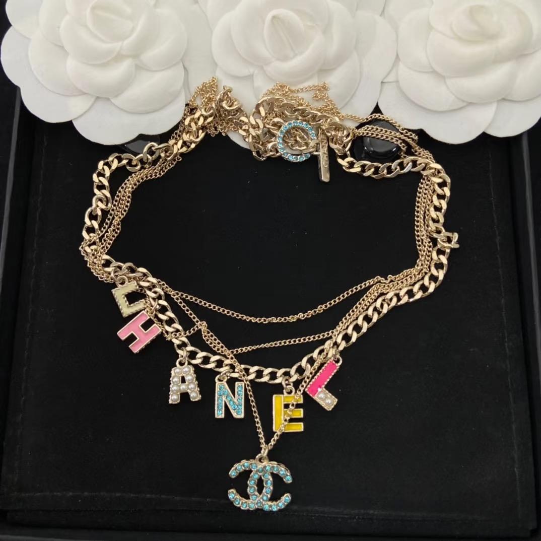 Chanel Letter Necklace Bracelet