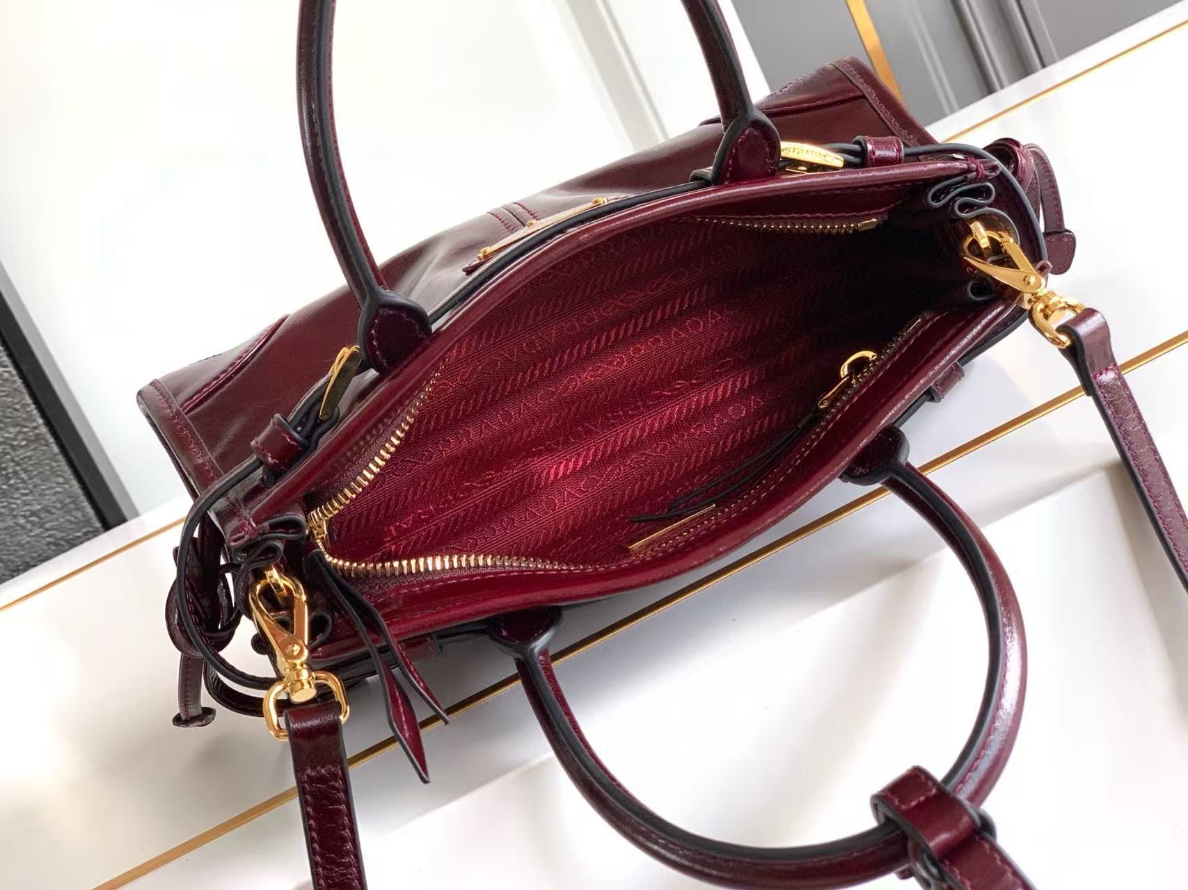 Prada Bonnie medium leather handbag